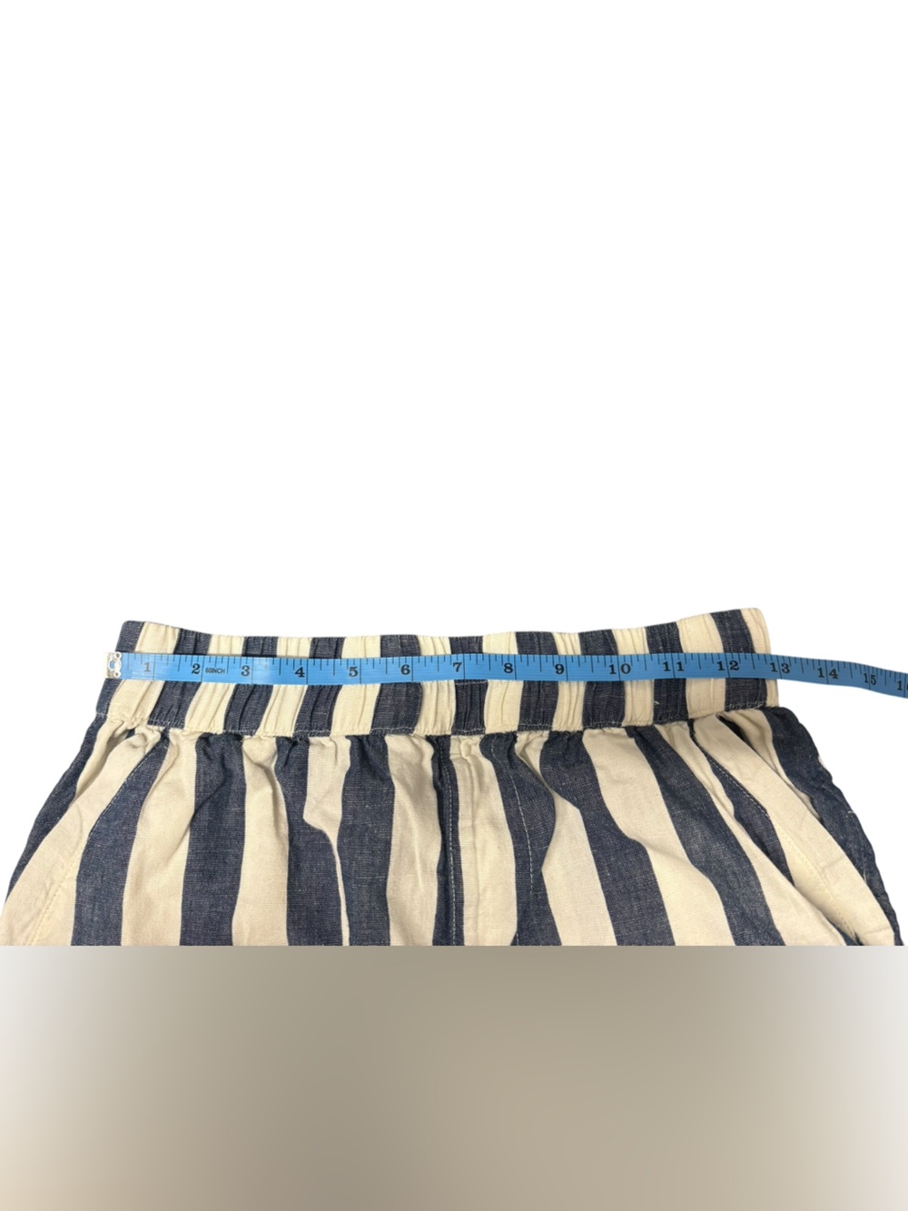 Pact Organic Cotton/Hemp Blend Shorts in the "Mariner Stripe" pattern size small - Picture 9 of 9